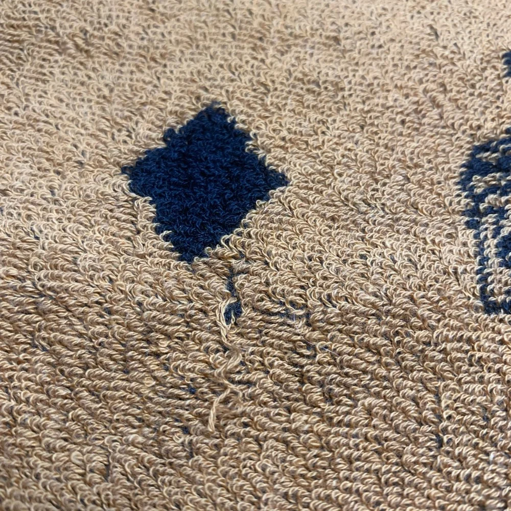 MCM Tan and Black Bath Towel